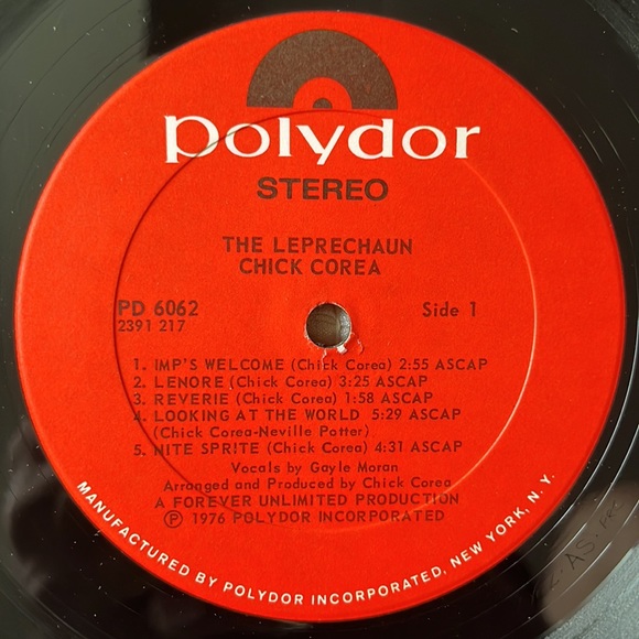 Chick Corea - “The Leprechaun” Vinyl LP - Picture 4 of 5